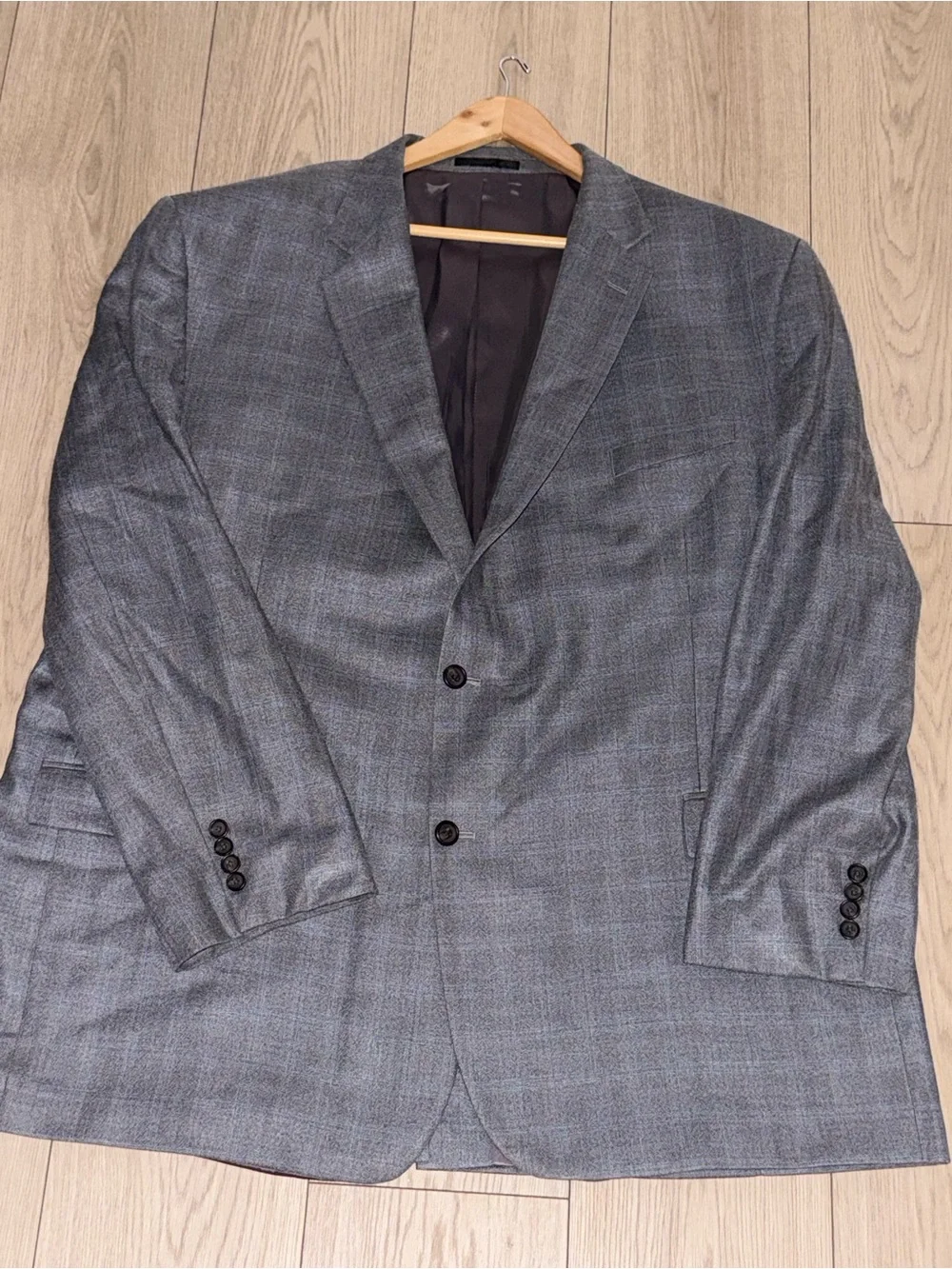 Lauren Ralph Lauren Men’s 56L Gray Windowpane Sport Coat Blazer Classic Fit